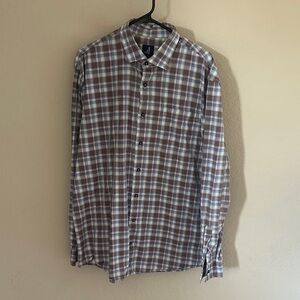 johnnie-O Men's Plaid Button-Down Shirt in Gray, blue and multi color